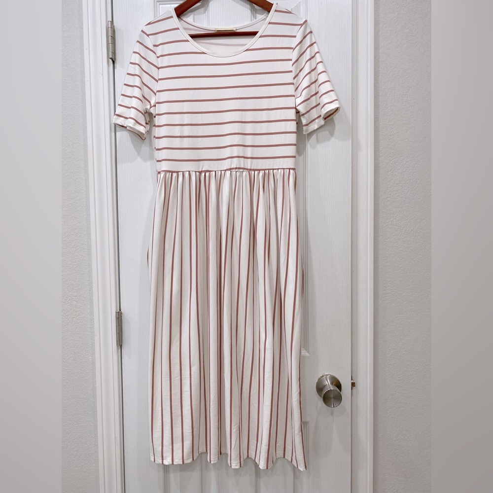Reb J 22 Stripe Midi Dress